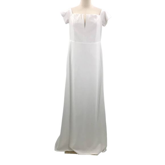 LULU'S SZ M Loveliest Aura White Off-the-Shoulder Mermaid Maxi Dress NEW B133 - Picture 3 of 11